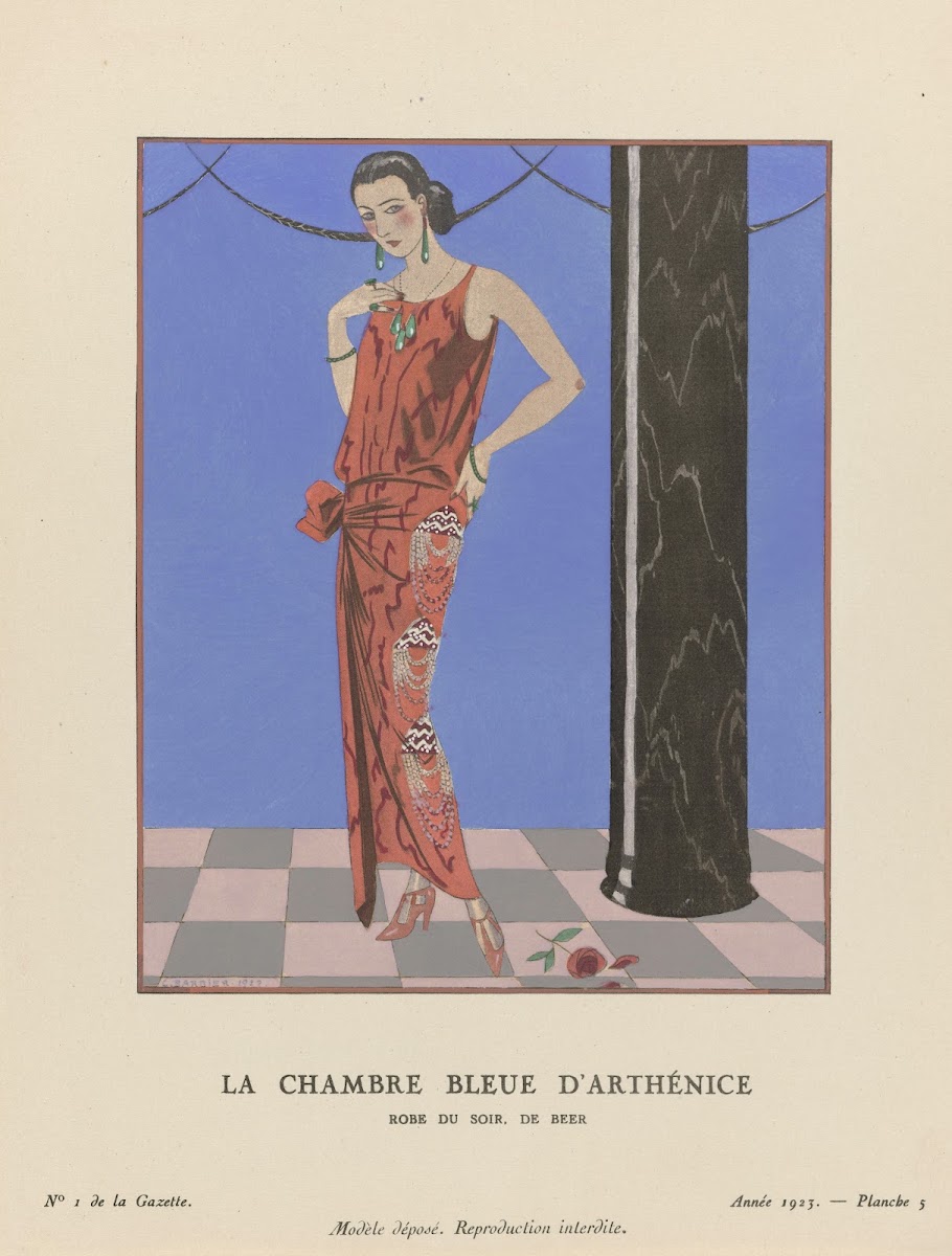 La chambre bleue darthénice Robe du soir de Beer 1923