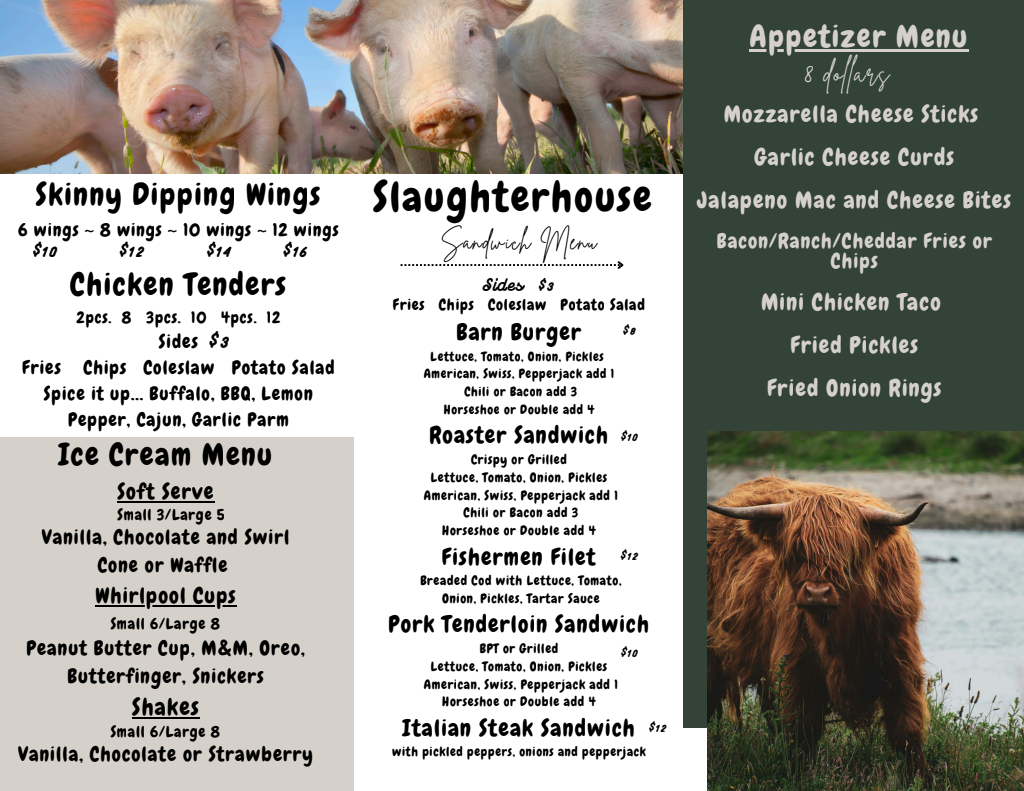 Wildey's at the Lake menu page 2