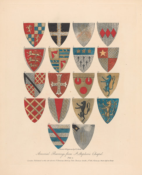Armorial Bearings from St Stephens Chapel 1804