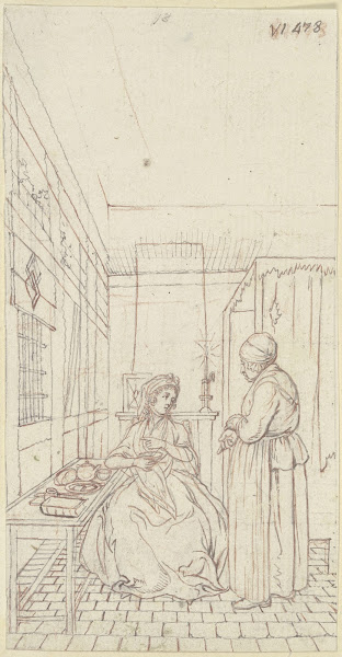 Clarissa sitzt in der Gefängniszelle ca 1796