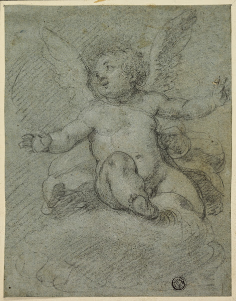 Putto Seated on Clouds 1600 12