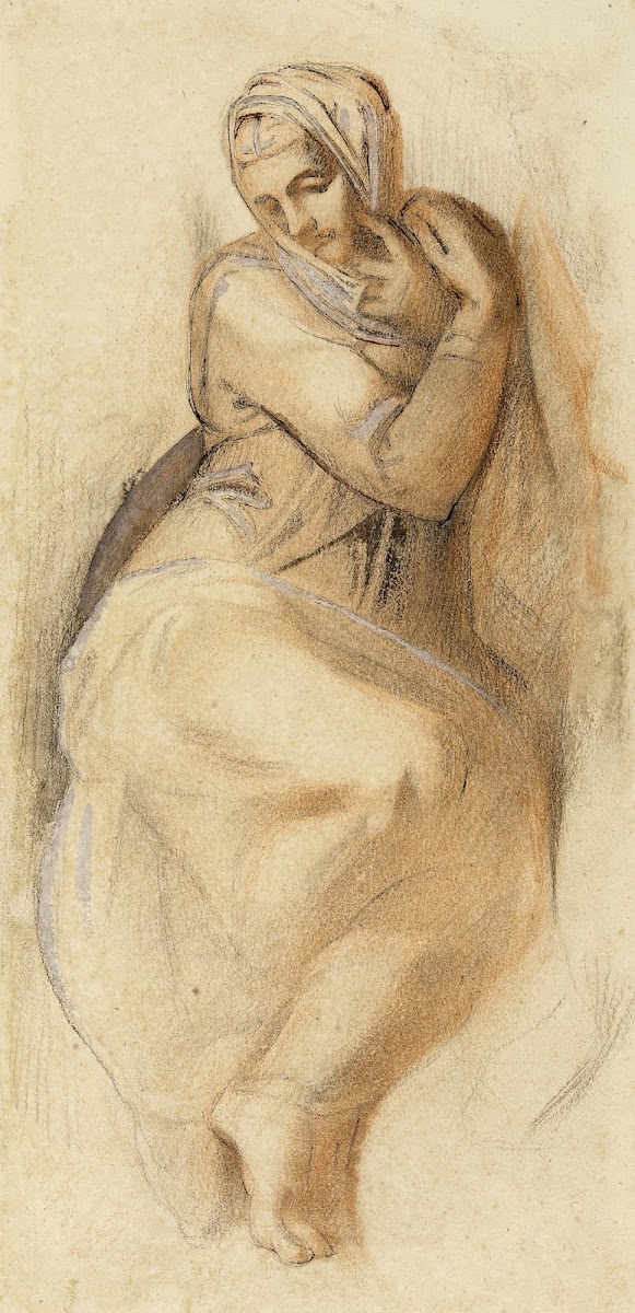 Etude de la Vierge du Jugement Dernier de la Chapelle Sixtine à Rome par Michel