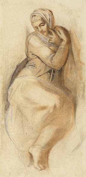 Etude de la Vierge du Jugement Dernier de la Chapelle Sixtine à Rome par Michel