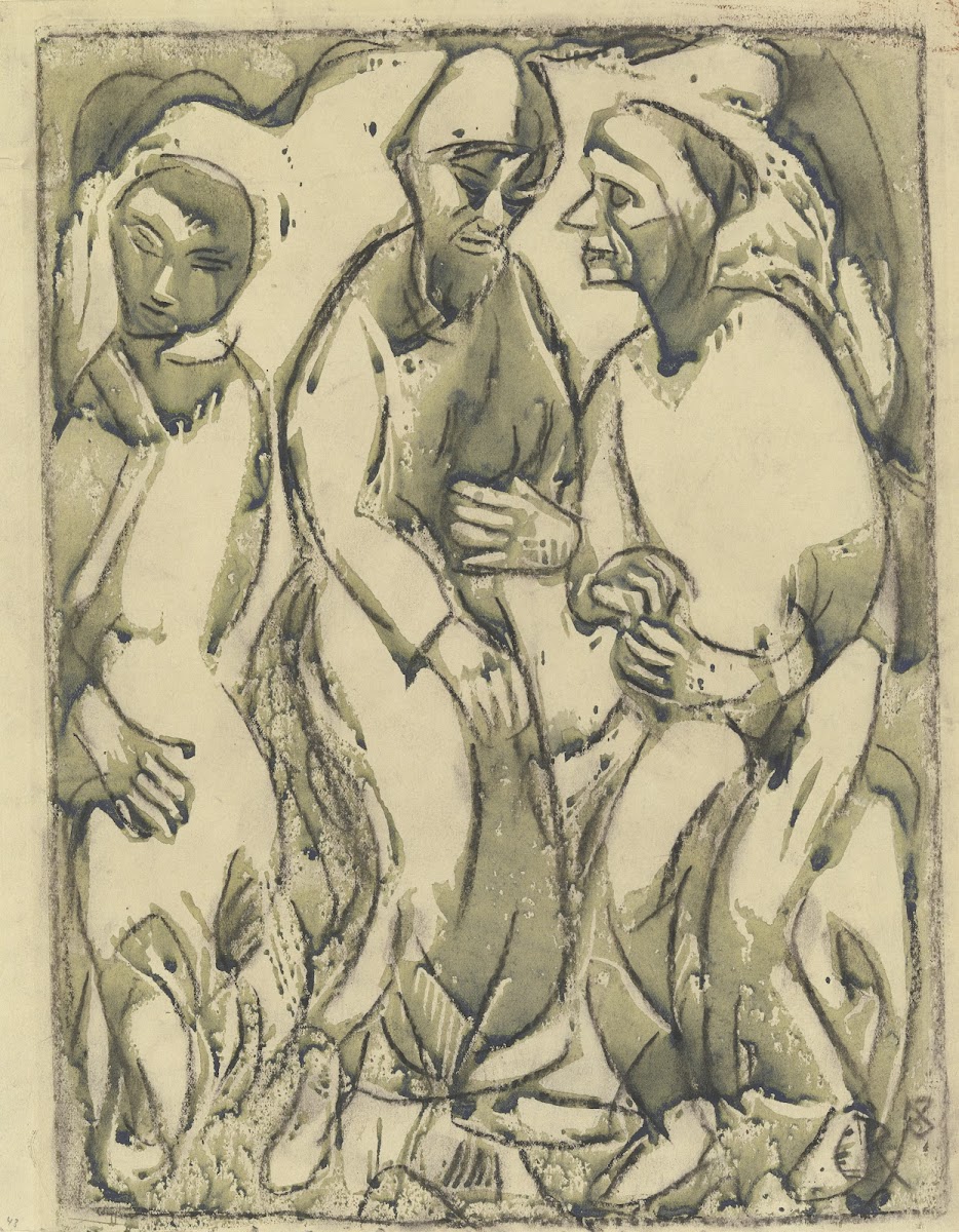 Three standing men 1918