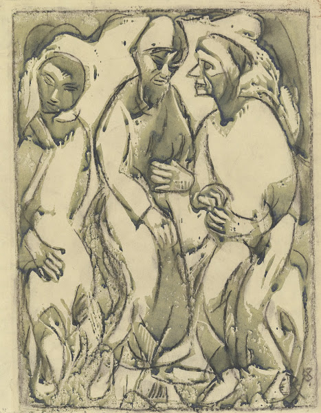Three standing men 1918