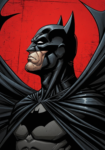 Gritty Batman Profile Art | Dynamic Comic Style