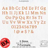 Stitch photo 2 of the Faustina Mini Satin Stitch Embroidery Serif Font embroidery design