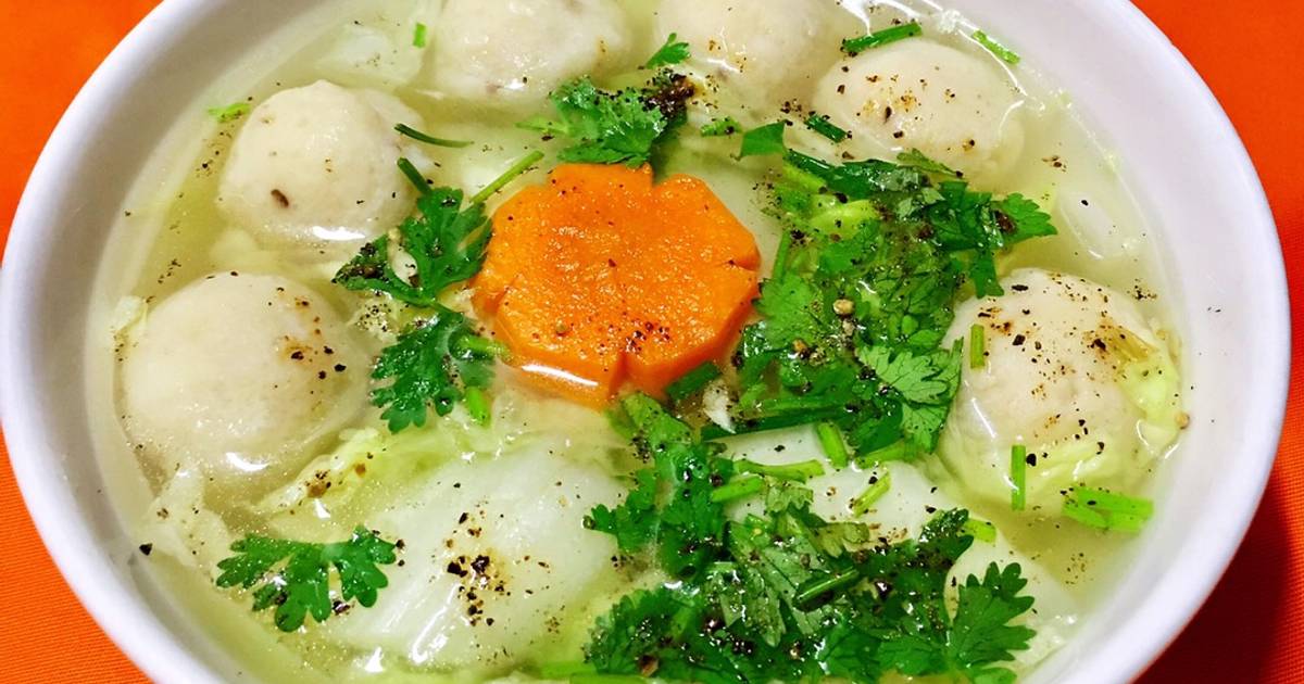 Canh Cải Thảo Nấu Cá Viên