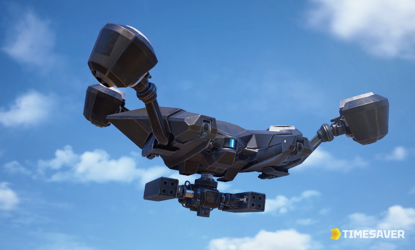 ARC Raiders Rocketeer aerial artillery machine in flight