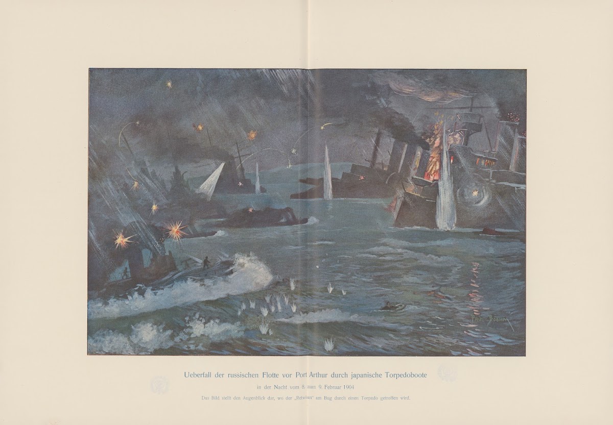 Raid on the Russian fleet off Port Arthur by Japanese torpedo boats Feb 8 9 1904