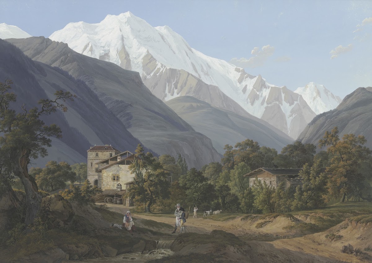 Vue de St Gervais de lAiguille blance  du bon homme 1805