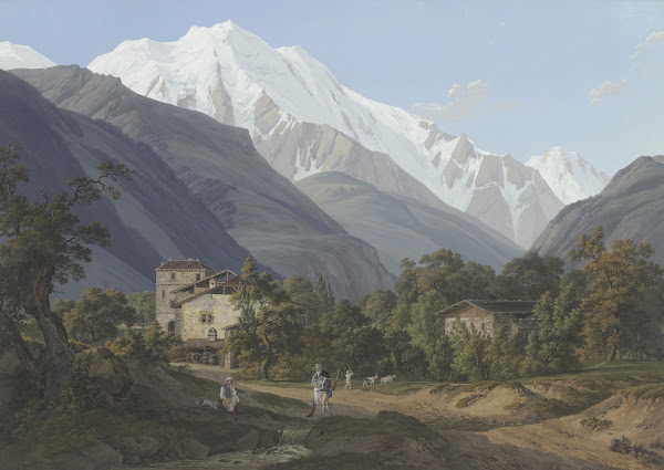 Vue de St Gervais de lAiguille blance  du bon homme 1805