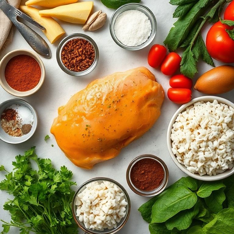 Ingredients for Creamy Paprika Chicken with Rice (Comfort Dinner) – Easy & Hearty One‑Pot Meal