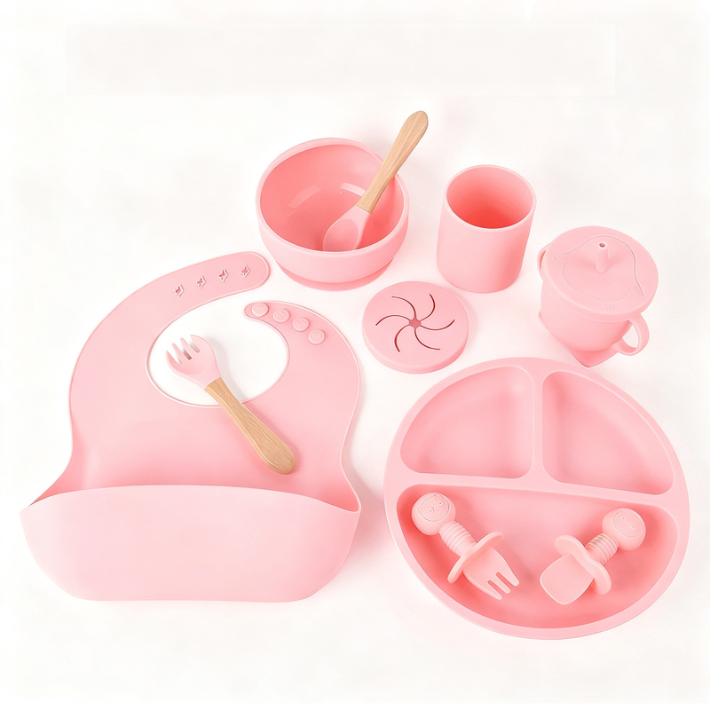 Kindergeschirr-Set aus Silikon, 6-teilig