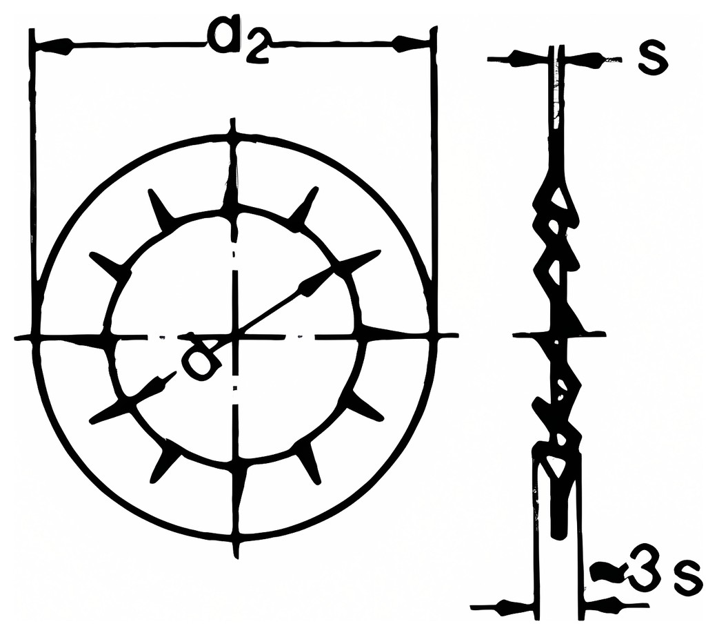 DIN 6798 A/J – Technical drawing