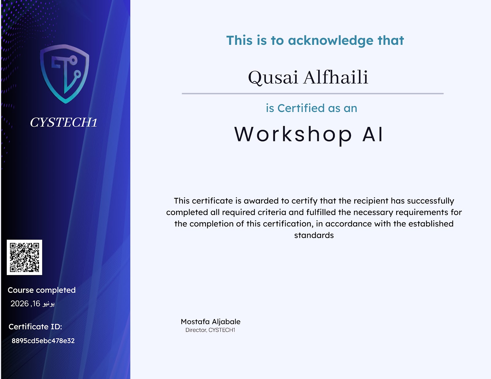 Workshop AI Certification