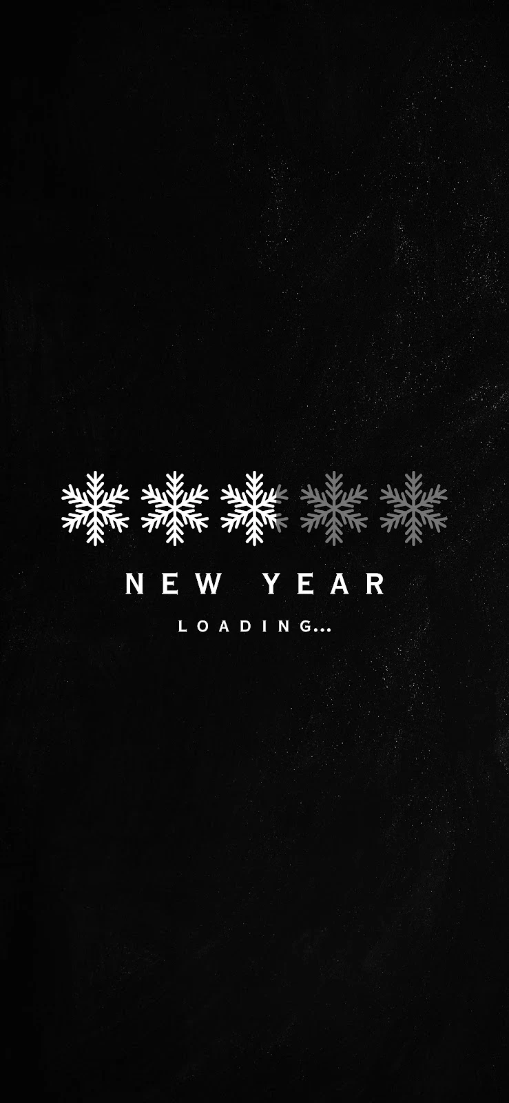 New Year Loading Snowflake Graphic - Minimalist Graphic Design 4K iPhone Wallpaper (2658x5758)
