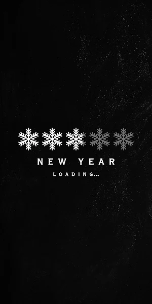 New Year Loading Snowflake Graphic 4K iPhone Wallpaper Background