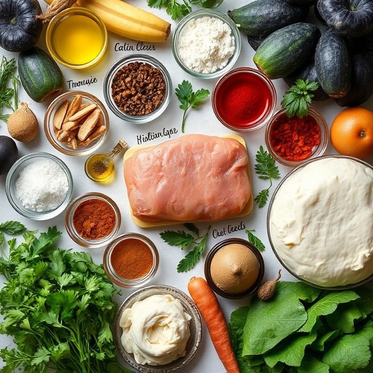 Ingredients for Classic Mardi Gras King Cake Traditional Recipe – Easy Homemade Celebration Dessert