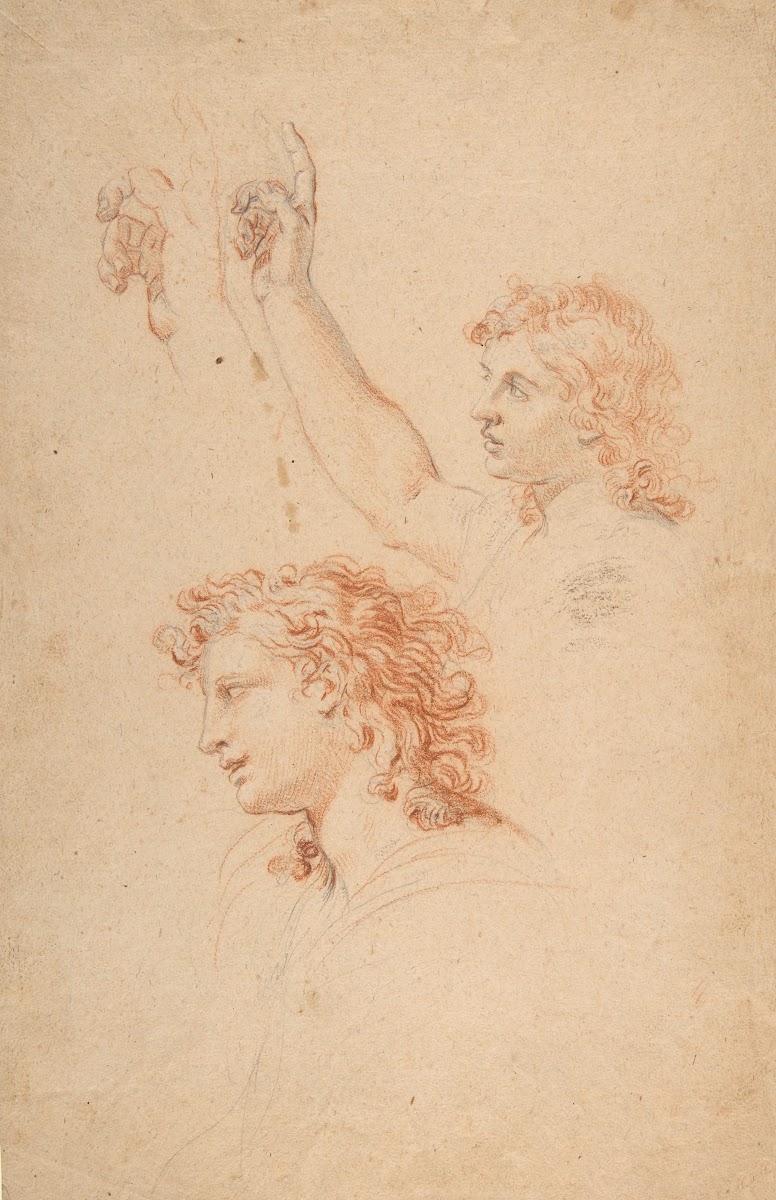 Studies for the Archangel Gabriel ca 1645