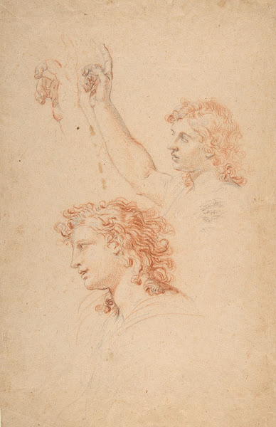 Studies for the Archangel Gabriel ca 1645