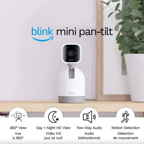 Blink Mini Pan-Tilt Cámara Motorizada de Amazon