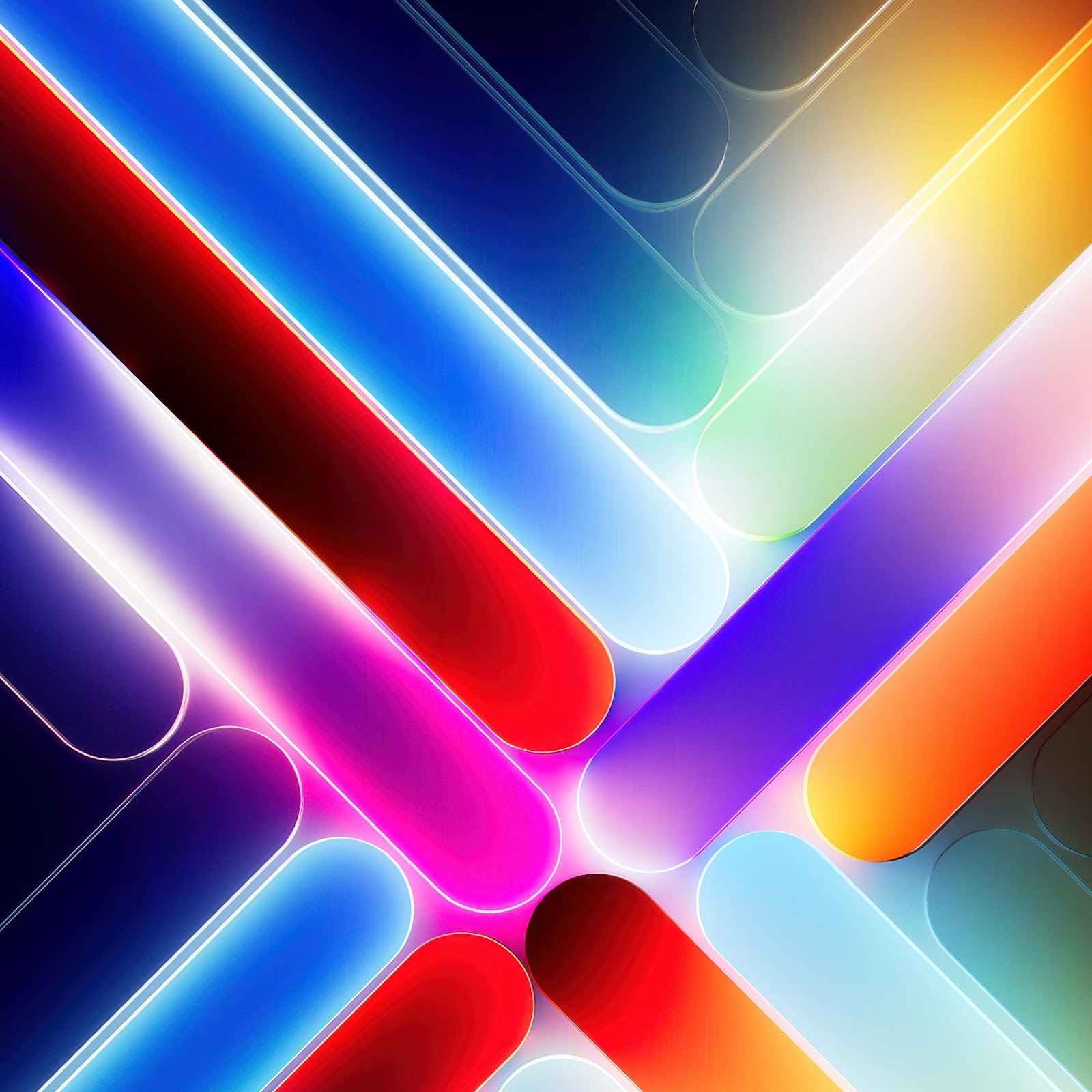 Download Vibrant Glowing Diagonal Lines 4K iPhone