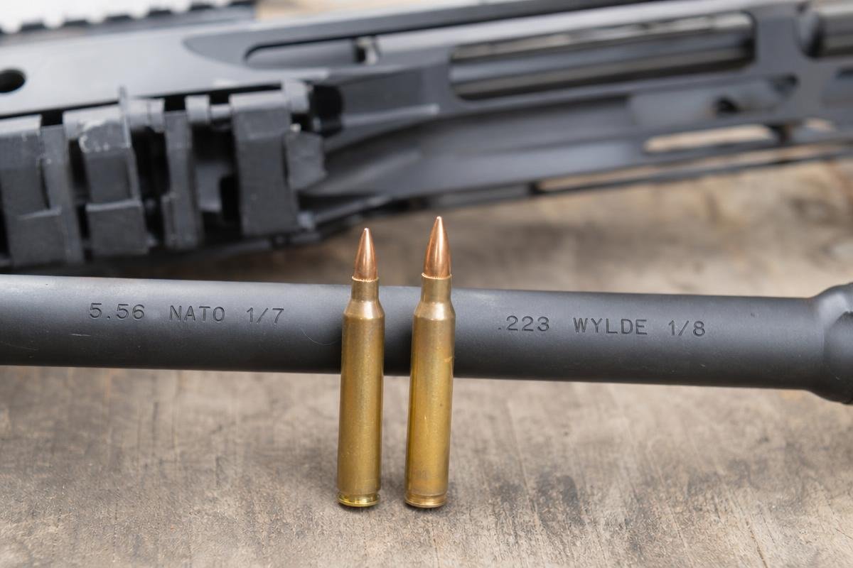 .223 Wylde, 5.56 NATO, and .223 Remington barrel markings