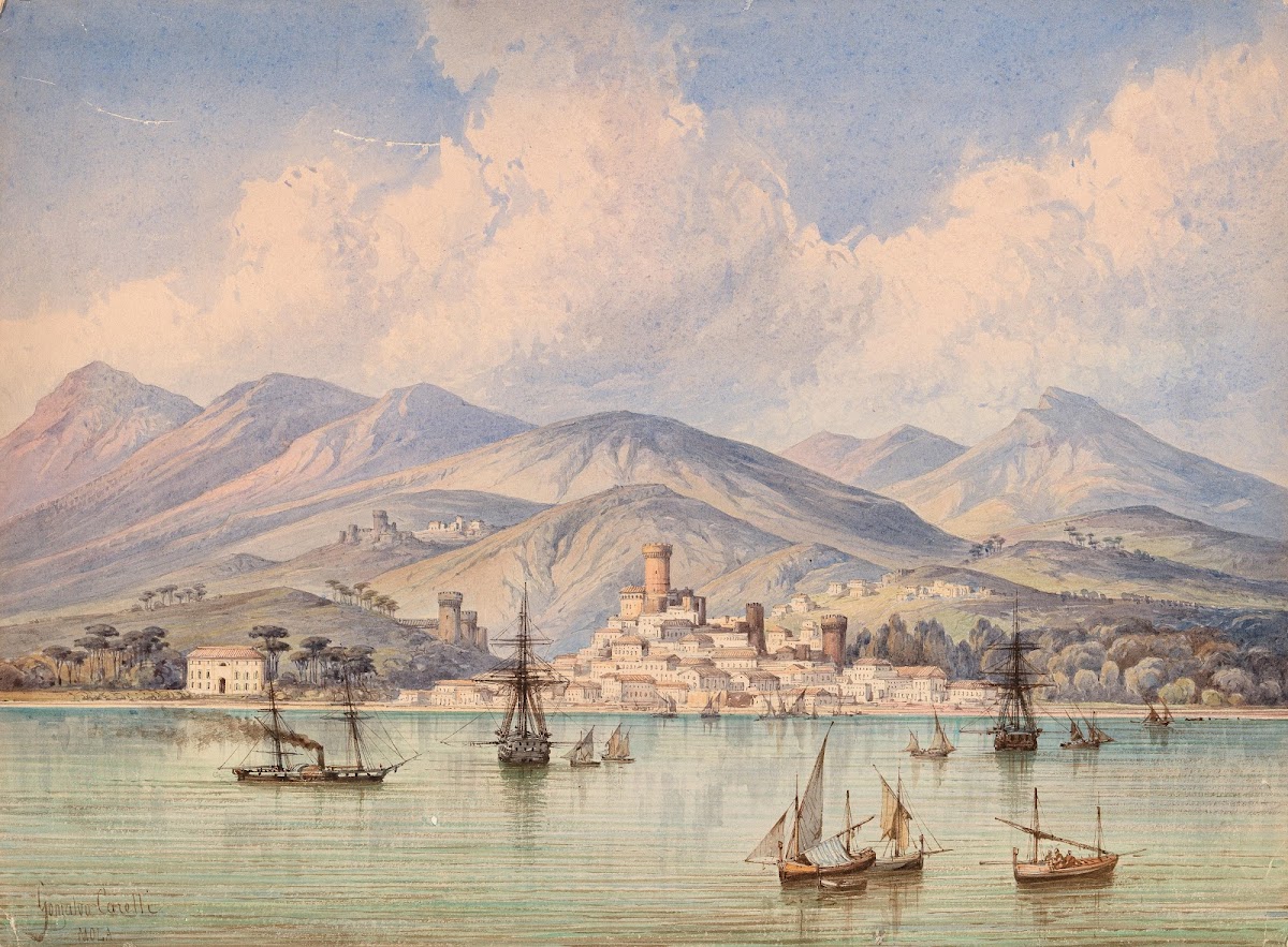 A view of the mole of Gaeta