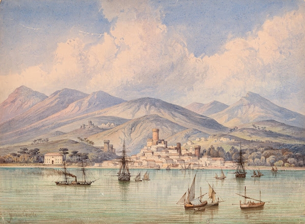 A view of the mole of Gaeta