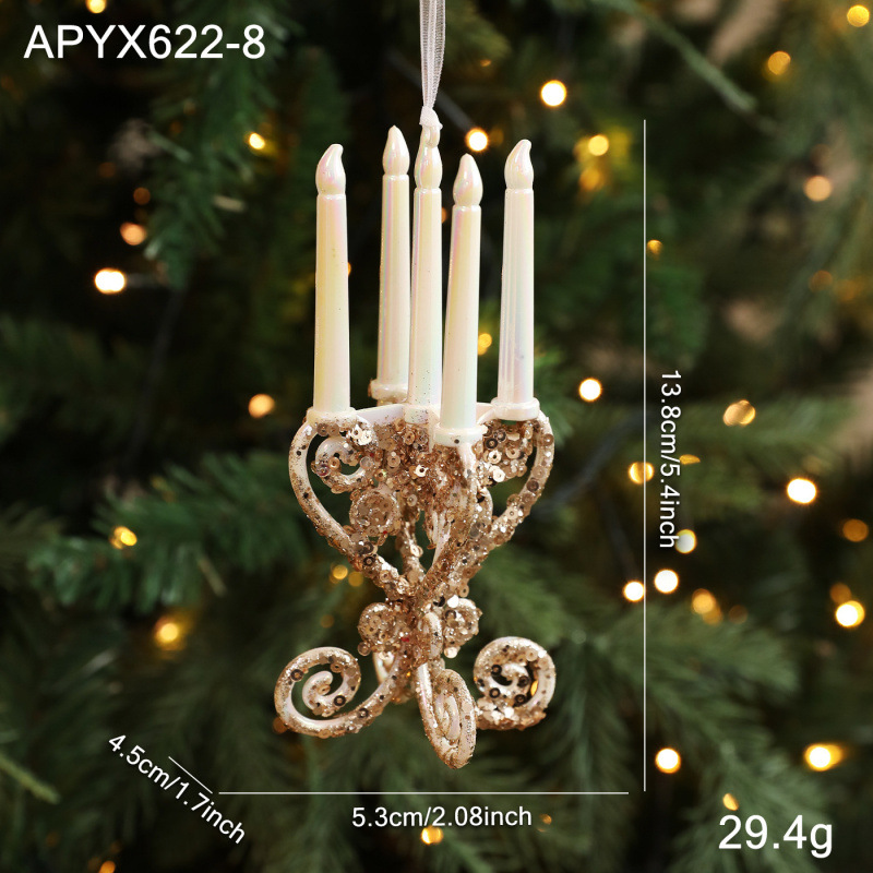 Decorative Christmas ornaments made of plastic