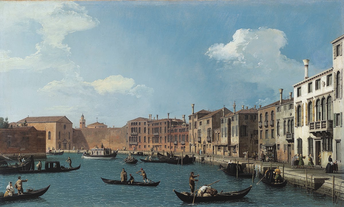 Vue du canal de Santa Chiara à Venise 1730