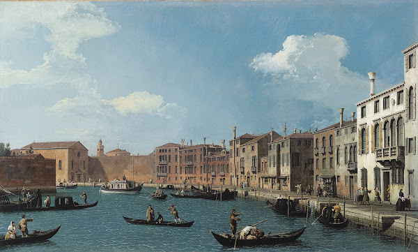 Vue du canal de Santa Chiara à Venise 1730
