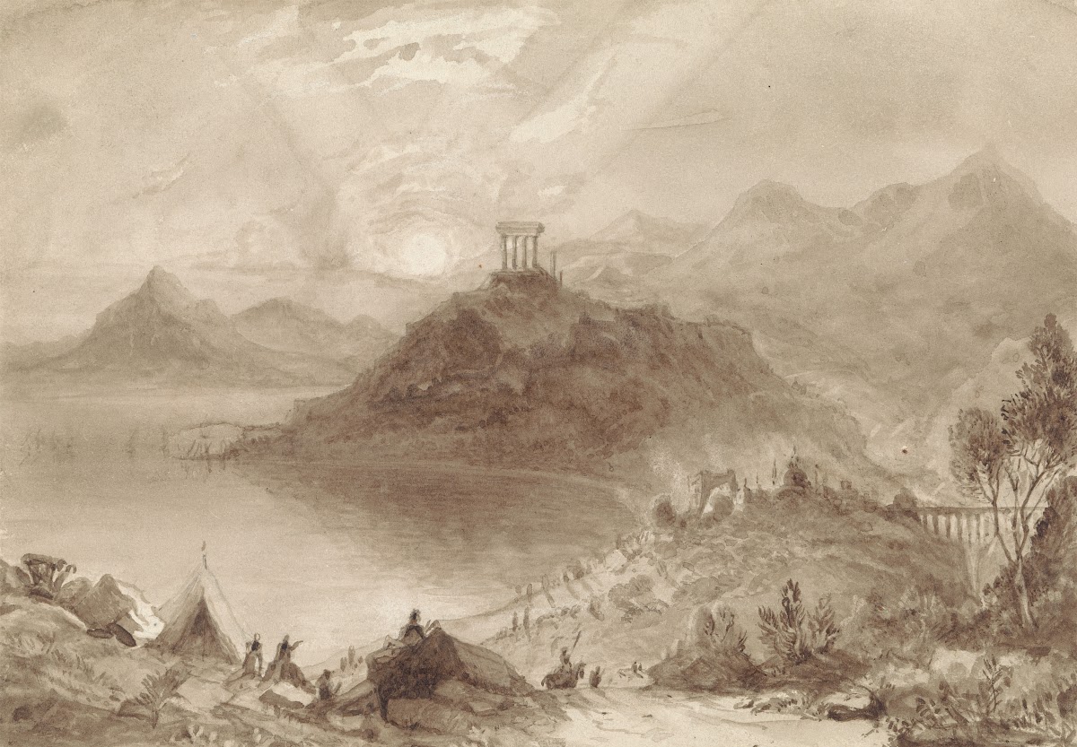 Classical Landscape with Temple ca 1818