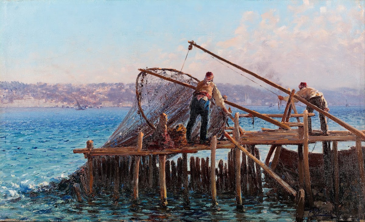Fishermen Bringing in the Catch