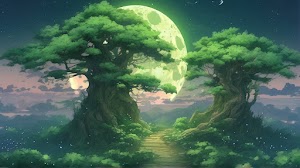 Jungle Moon Artwork Wallpaper