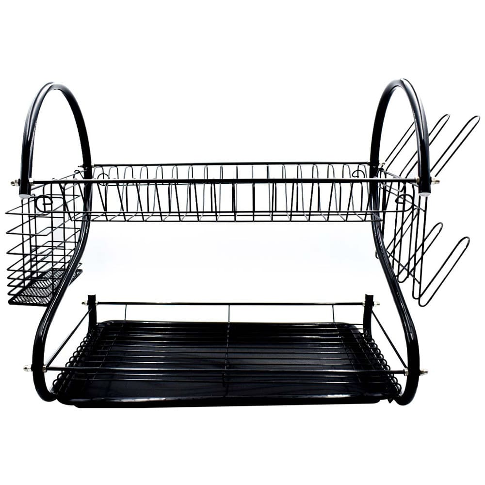 Escurridor de metal para trastes Top Choice™ de 2 pisos