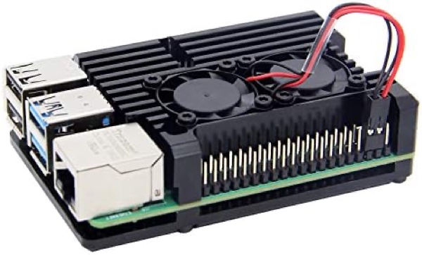 Geekworm Armor Case Carcasa de Doble Ventilador con Disipador Pasivo