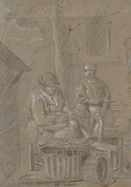 To koner med huslige gøremål 1625  1677