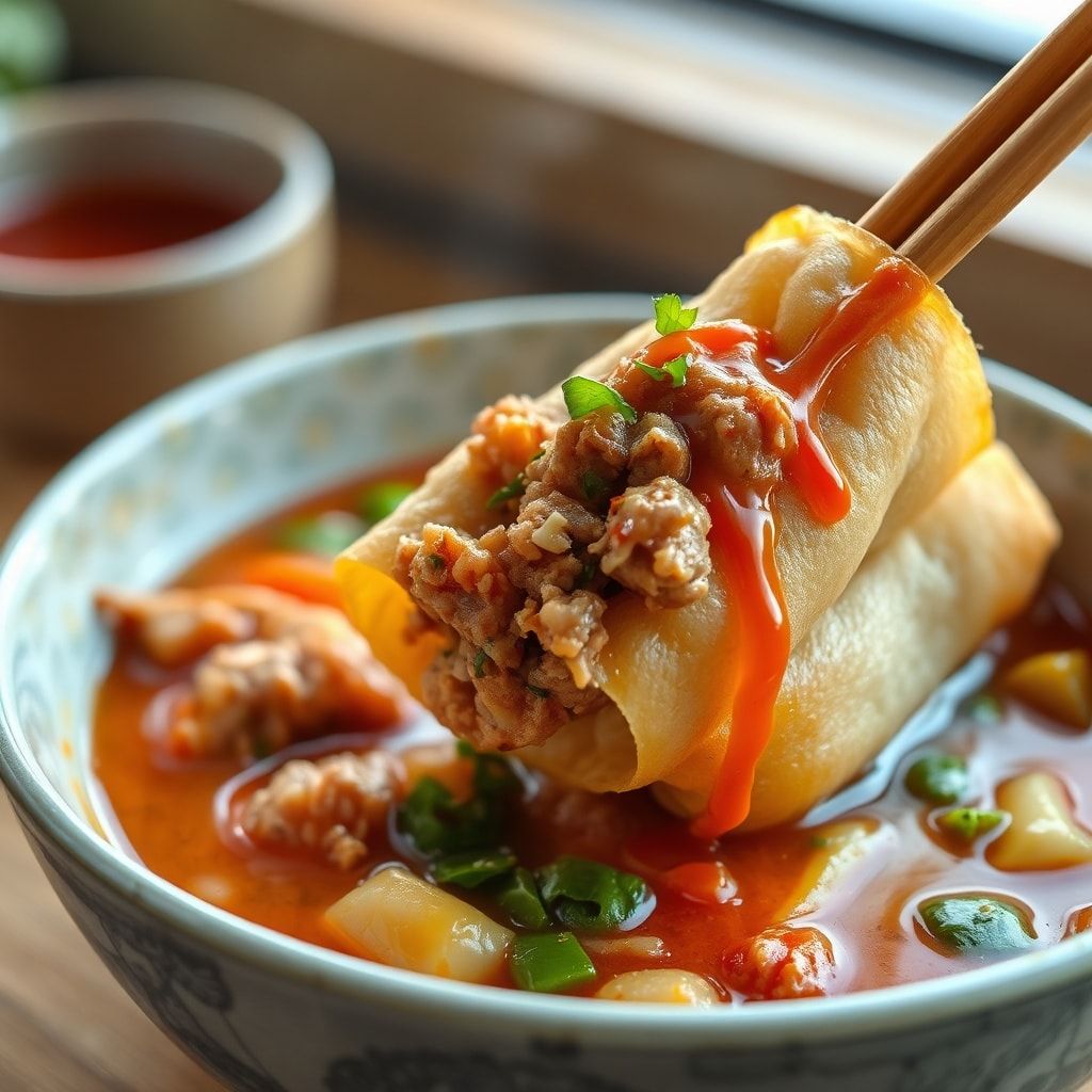 Easy Egg Roll Soup Recipe with Ground Pork and Veggies – 30-Minute One-Pot Comfort finished