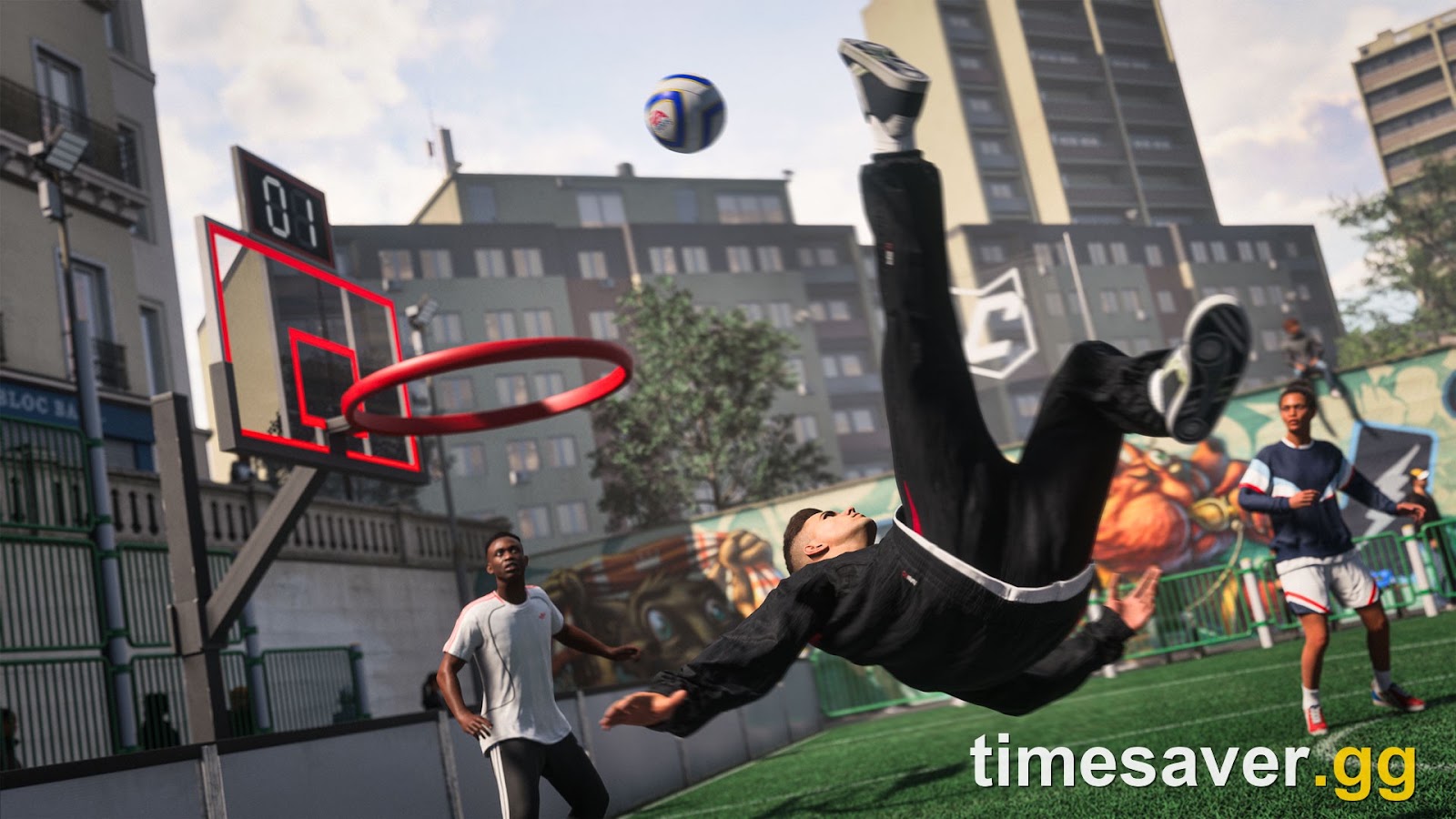 The Grounds in EA SPORTS FC 27 — an urban small-sided football court, a mode limited to PS5, Xbox Series X/S, PC and Nintendo Switch 2