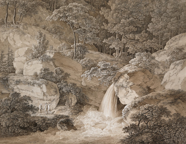 View of the Amselfall in Saxony 1794