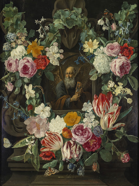 Allegory of Time in the wreath of flowers 1650