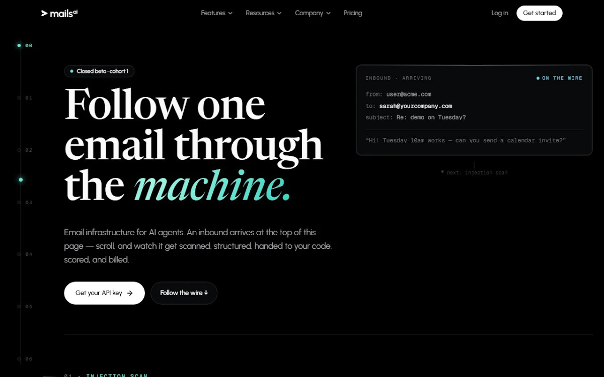 Captura de Mails.ai