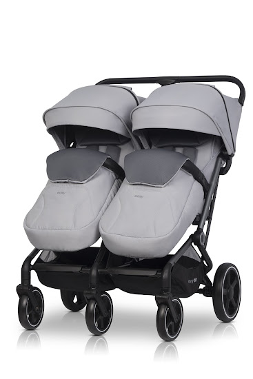 Stroller for twins Easy-Go Echo 2024 gray