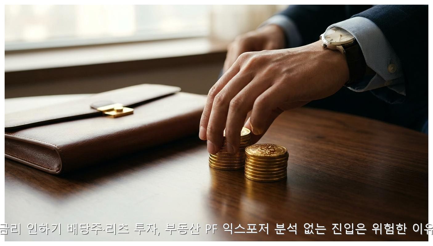금리 인하기 배당주·리츠 투자, 부동산 PF 익스포저 분석 없는 진입은 위험한 이유 핵심 안내 및 분석 인포그래픽 (6)