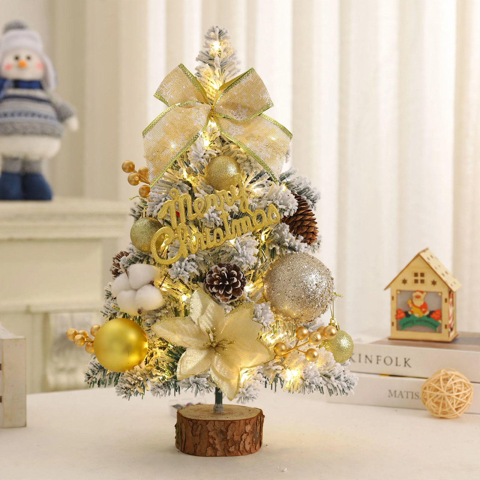 Künstlicher Tisch-Weihnachtsbaum mit Beleuchtung