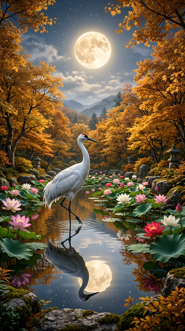 Cascading Serenity: Lotus Pond & Sacred Waters