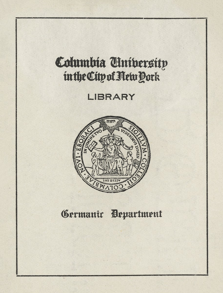 Columbia University Germanic Department