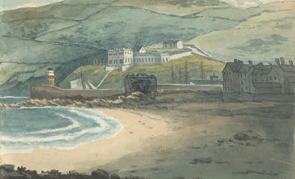 A Desolate Harbor Surrounded by Moors